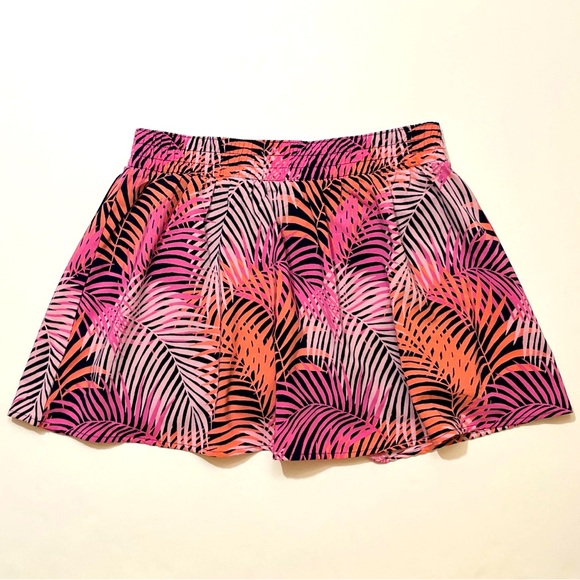 Tommy Bahama Everyday Active Large Pink Palm Leaf Skort - Picture 1 of 6